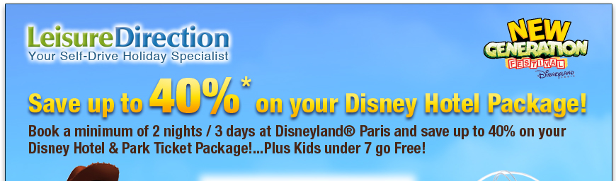 Save up to 40%* on your Disney Hotel Package!