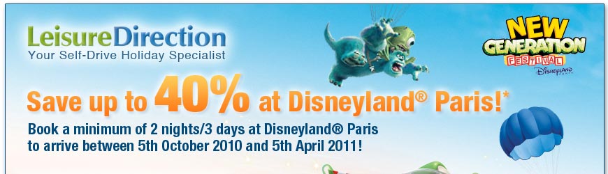 Save up to 40% at Disneyland&reg; Paris!*