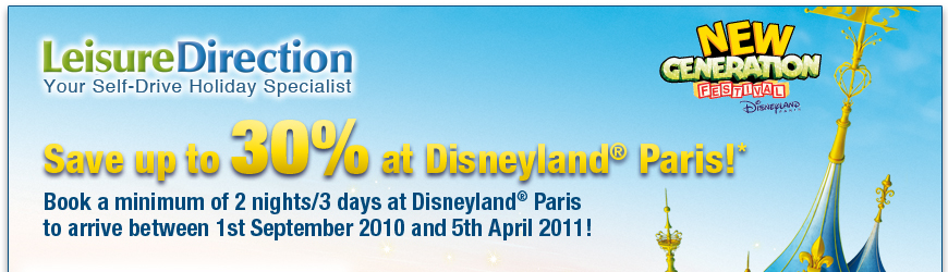 Save up to 30% at Disneyland&reg; Paris!*